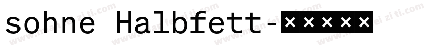sohne Halbfett字体转换